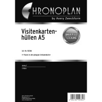 Timer Visitenkartenhülle Chronoplan 50384 - A5 21 x 17,5 cm transparent Folie