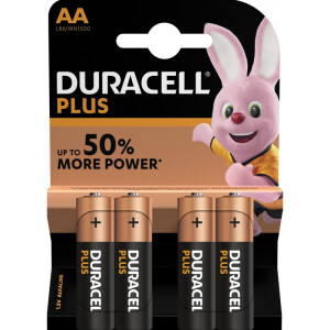 Mignonbatterie Duracell Plus Power DUR017641 - AA LR06 MN1500 Alkaline 1,5 Volt Pckg/4