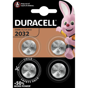 Knopfzellenbatterie Duracell DUR119376 - 2032 DL/CR2032 Lithium 3 Volt Pckg/4