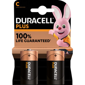Babybatterie Duracell Plus DUR141827 - C LR14 Alkaline 1,5 Volt Pckg/2