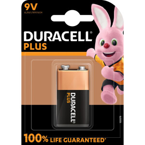 Blockbatterie Duracell Plus DUR142190 - 9V 6LR61 Alkaline 9 Volt