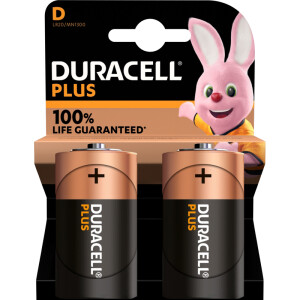Monobatterie Duracell Plus DUR141988 - D LR20 Alkaline 1,5 Volt Pckg/2