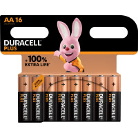 Mignonbatterie Duracell Plus DUR141025 - AA LR06 Alkaline 1,5 Volt Pckg/16