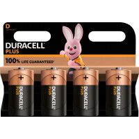 Monobatterie Duracell Plus DUR142039 - D LR20 Alkaline 1,5 Volt Pckg/4