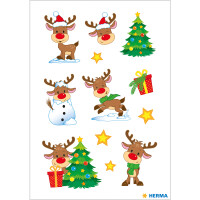 Sticker Weihnachten Herma Decor 15625 - Rudolph Papier 2 Blatt / 24 Stück