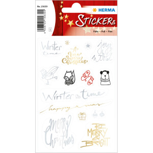 Sticker Weihnachten Herma Creative 15639 - Winter Time Folie 1 Blatt / 15 Stück