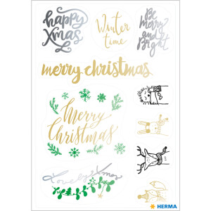 Sticker Weihnachten Herma Creative 15640 - Lovely Xmas Folie 1 Blatt / 10 Stück