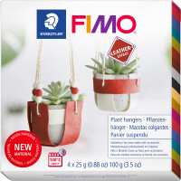 Modelliermasse Staedtler FIMO effect Leder 8015 - farbig sortiert Pflanzenhänger lederfarbend ofenhärtend 25 g 4er-Set