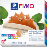 Modelliermasse Staedtler FIMO DIY 8025 - farbig sortiert Schmuckschale normalfarbend ofenhärtend 25 g 4er-Set