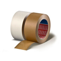 Verpackungsklebeband tesa tesapack 4313 - 150 mm x 500 m weiß Papier-Band für Industrie/Gewerbe-Anwendungen