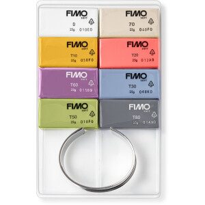 Modelliermasse Staedtler FIMO soft 8023 - trend colours normalfarbend ofenhärtend 25 g mit Armreif 9er-Set