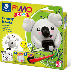 Modelliermasse Staedtler FIMO kids 8035 - farbig sortiert Funny Koala normalfarbend ofenhärtend 42 g 2er-Set