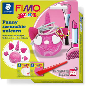 Modelliermasse Staedtler FIMO kids 8035 - farbig sortiert scrunchie Unicorn normalfarbend ofenhärtend 42 g 2er-Set