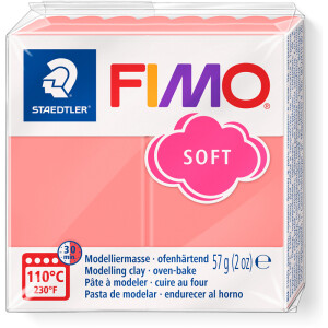 Modelliermasse Staedtler FIMO soft 8020 T - pink normalfarbend ofenhärtend 57 g