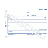 Quittung Avery Zweckform Recycling 1255 - A6 Quer 149 x 105 mm weiß 100 Blatt mit Blaupapier
