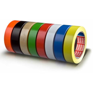 Verpackungsklebeband tesa 62204 - 12 mm x 66 m gelb PVC-Band f&uuml;r Industrie/Gewerbe-Anwendungen