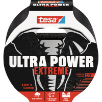Reparaturband tesa Ultra Power Extreme 56622 - 50 mm x 10 m schwarz Gewebeklebeband für Privat/Endverbraucher-Anwendungen