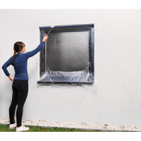Abdeckfolie Nachfüllrolle tesa Easy Cover Outdoor 56589 - 1400 mm x 20 m transparent Gewebeband für Privat/Endverbraucher-Anwendungen