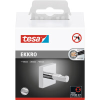 Haken tesa EKKRO 40236 - eckig chrom für Badezimmer Metall