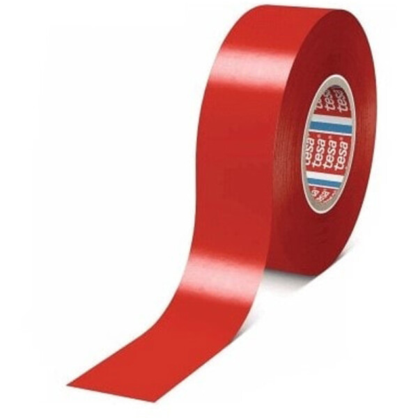Isolierband tesa Professional Premium 4163 - 15 mm x 33 m rot PVC-Band für Industrie/Gewerbe-Anwendungen
