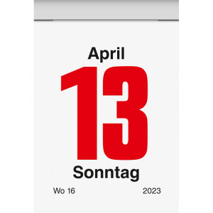 Abrei&szlig;kalender Brunnen 70301003 - 4 x 5,8 cm schwarz/rot Jahr 2023 1 Seite/1 Tag