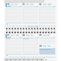 Wochensichtkalender Ersatzkalendarium Brunnen 75501004 - 8,7 x 15,3 cm weiß Jahr 2024 2 Seiten/1 Woche 144 Seiten Modell 755 Karton-Umschlag