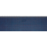 Querterminkalender Brunnen 77701304 - 32,6 x 10,2 cm blau Jahr 2024 2 Seiten/1 Woche 112 Seiten Modell 777 Karton-Einband