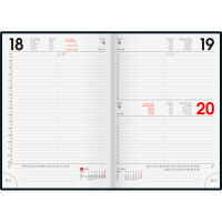 Buchkalender Brunnen 79569014 - 14,5 x 20,6 cm braun Jahr 2024 1 Seite/1 Tag 352 Seiten Modell 795 Balacron-Einband