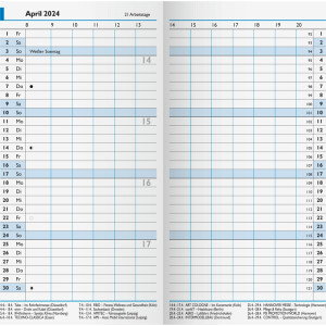 Monatssichtkalender Ersatzkalendarium Brunnen 75000003 - 8,7 x 15,3 cm Jahr 2023 2 Seiten/1 Monat 32 Seiten Modell 750
