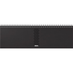 Querterminkalender Brunnen 77460064 - 32,6 x 10,2 cm schwarz Jahr 2024 2 Seiten/1 Woche 112 Seiten Modell 774 Balacron-Einband