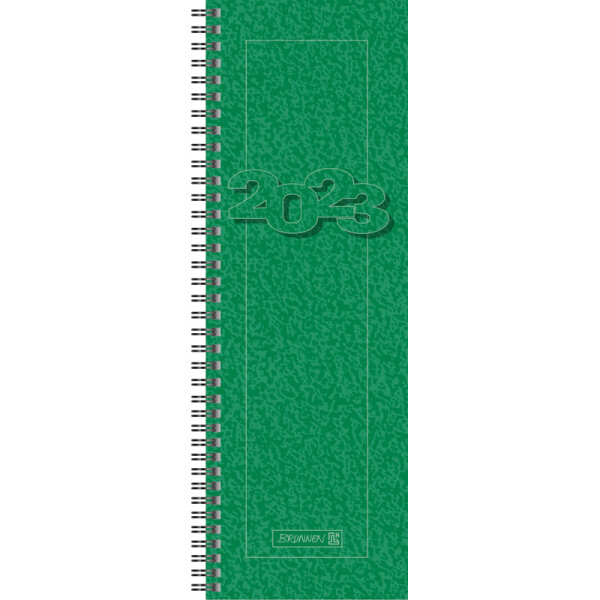 Vormerkbuch Brunnen 78201504 - 10,8 x 29,7 cm grün Jahr 2024 1 Seite/1 Woche 64 Seiten Modell 782 Karton-Umschlag