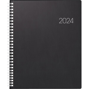 Buchkalender Brunnen 76101293 - 21 x 26 cm weinrot Jahr 2023 2 Seiten/1 Woche 160 Seiten Modell 761 Kunststoff-Einband