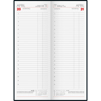Tagebuchkalender Glocken 16564003 - 11 x 29,7 cm chamois Jahr 2023 1 Seite/1 Tag 384 Seiten Modell 165 Grafik-Einband