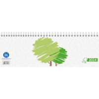 Querterminkalender Glocken 71941804 - 29,7 x 10 cm beige Jahr 2024 1 Seite/1 Woche 64 Seiten Modell UWS Recyclingpapier