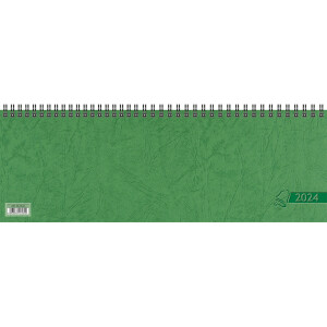 Querterminkalender Glocken 72521504 - 31,6 x 10,6 cm grün Jahr 2024 2 Seite/1 Woche 112 Seiten Modell 725 Karton-Umschlag