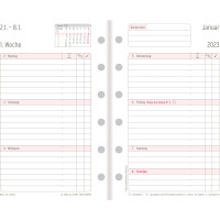 Timer Wochenkalendarium Chronoplan 50613 - Mini 7,9 x 12,5 cm weiß Jahr 2023 2 Seiten/1 Woche 118 Seiten Universallochung Papier 80 g/m²
