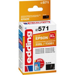 Tintendruckerpatrone edding ersetzt Epson 571-EDD -...
