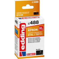 Tintendruckerpatrone edding ersetzt Epson 488-EDD - schwarz T27XL (T2712) ca. 1.300 Seiten 21 ml