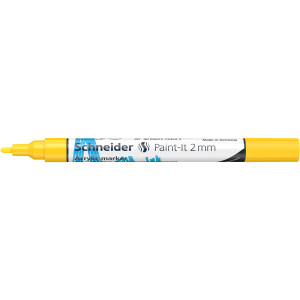 Acrylmarker Schneider Paint-It 310 1202 - gelb 2 mm Rundspitze permanent