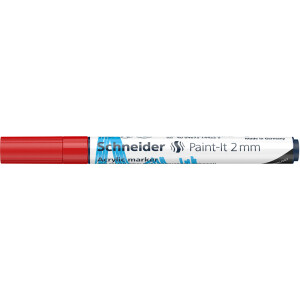 Acrylmarker Schneider Paint-It 310 1201 - rot 2 mm Rundspitze permanent