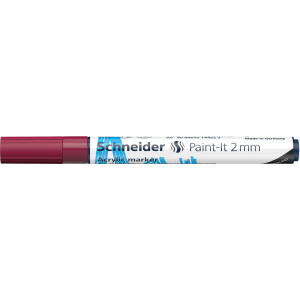 Acrylmarker Schneider Paint-It 310 1201 - burgundrot 2 mm Rundspitze permanent