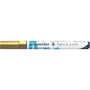 Acrylmarker Schneider Paint-It 310 1201 - gold 2 mm Rundspitze permanent