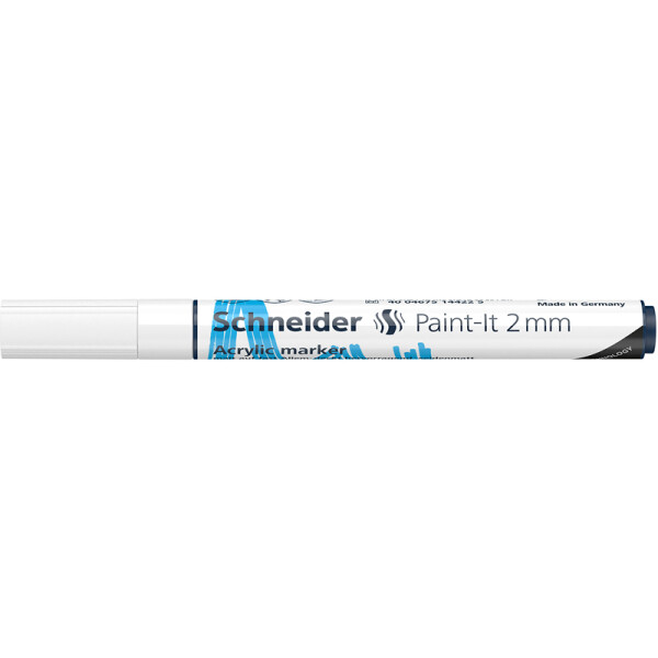 Acrylmarker Schneider Paint-It 310 1201 - weiß 2 mm Rundspitze permanent