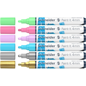 Acrylmarker Schneider Paint-It 320 1202 - farbig sortiert...