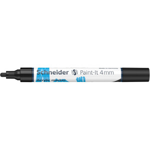 Acrylmarker Schneider Paint-It 320 1202 - schwarz 4 mm Rundspitze permanent