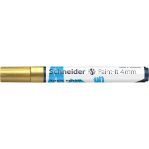 Acrylmarker Schneider Paint-It 320 1202 - gold 4 mm Rundspitze permanent