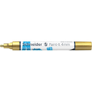 Acrylmarker Schneider Paint-It 320 1202 - gold 4 mm Rundspitze permanent