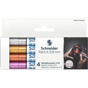 Metallicmarker Schneider Paint-It 010 - farbig sortiert 0,8 mm 4er-Set