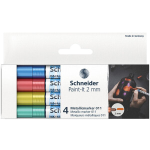 Metallicmarker Schneider Paint-It 011 - farbig sortiert 2 mm 4er-Set