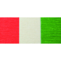Niflamokrepp Dekoband Werola 794064004 - 10 x 1000 cm grün-weiss-rot/Italien, Mexico, Ungarn Pckg/3 Rollen